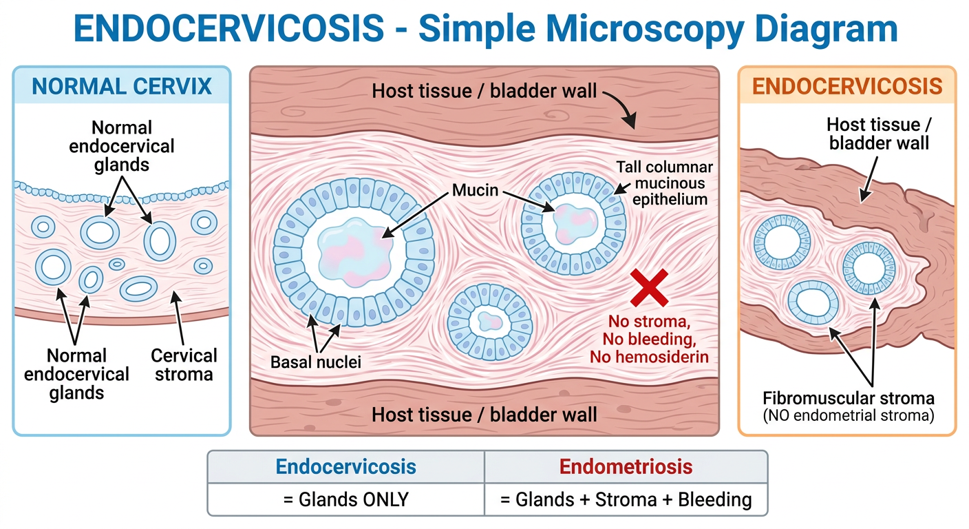 Endocervicosis Simple Diagram