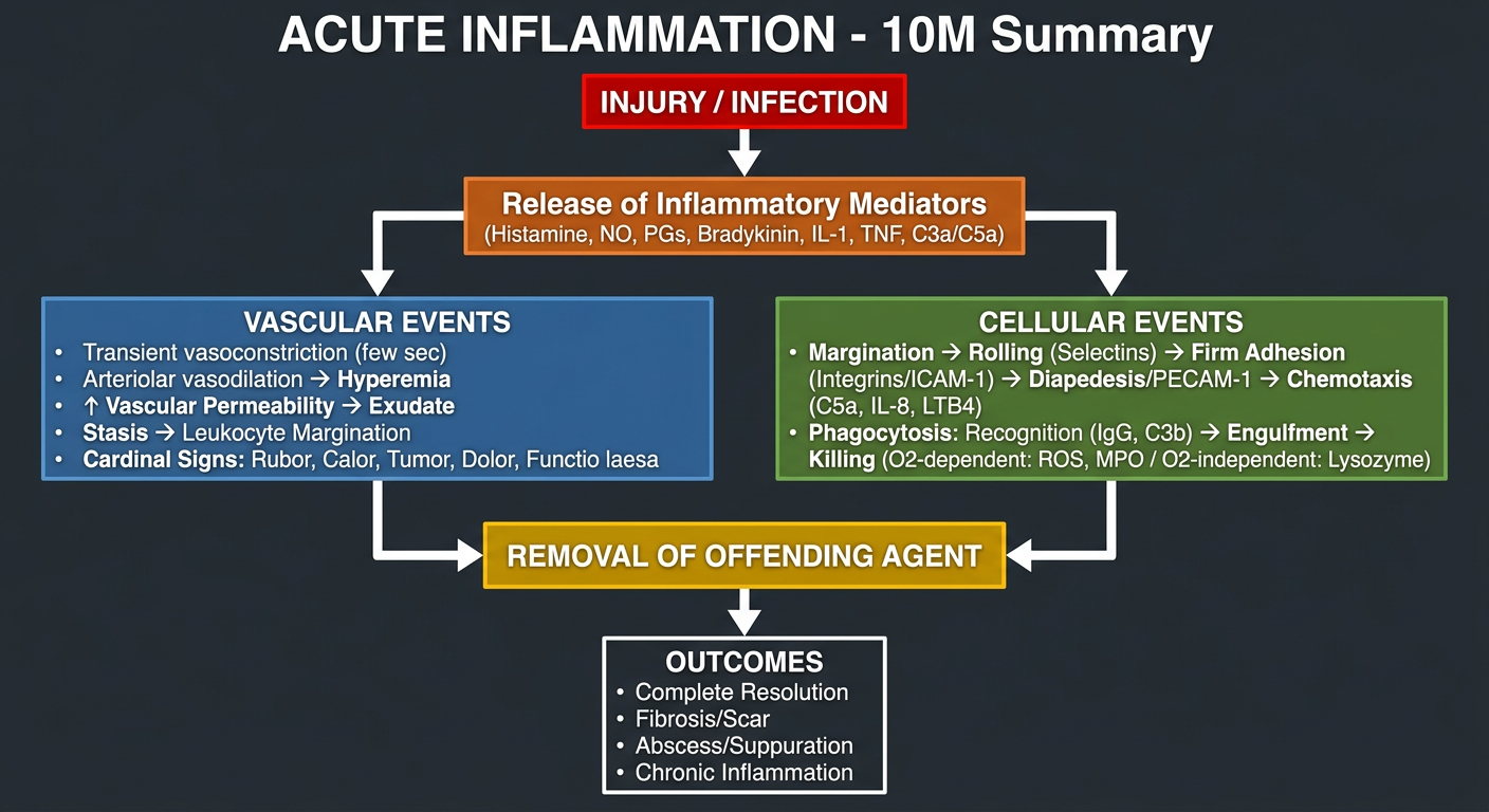 Acute Inflammation Summary Flowchart