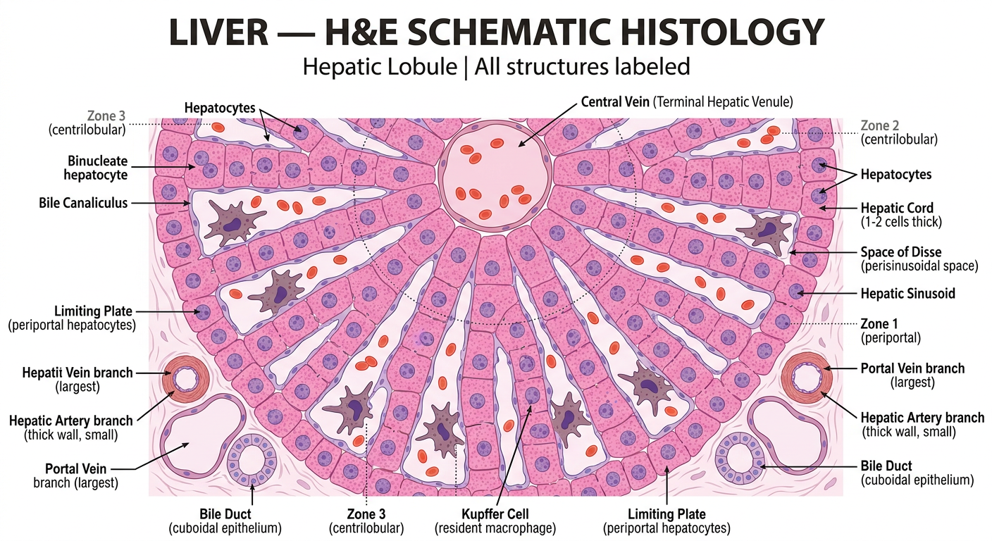 Liver H&E Schematic Histology