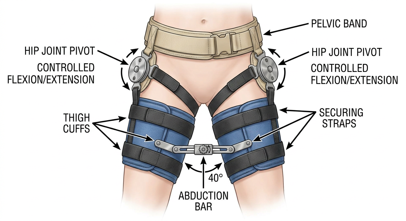Hip Abduction Brace Diagram